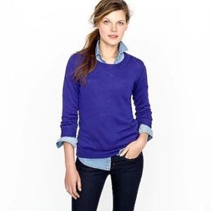 J Crew Linen Blue Tippi Sweater